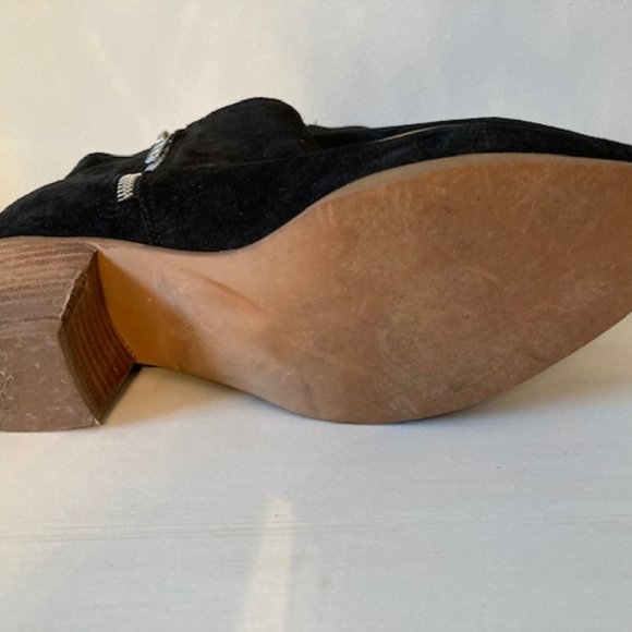 Black Leather Ankle Boots - Picture 7 of 12